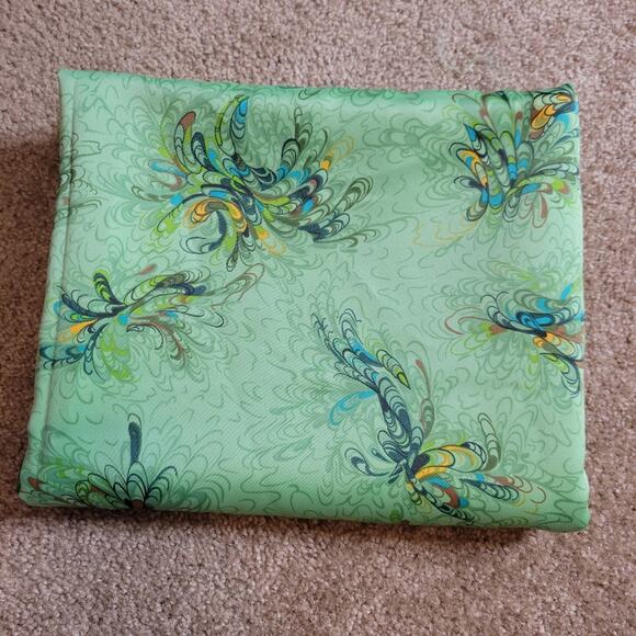 Vintage Green Abstract Fabric, 44x154 - Picture 1 of 6